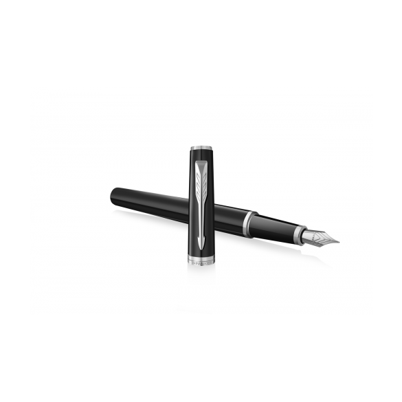 Pióro wieczne Parker Meridian Glossy Black CT, czarne błyszczące, srebrne wykończenia