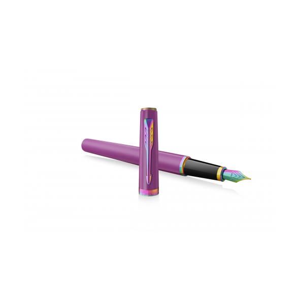 Pióro wieczne Parker Meridian Grape RBT, w kolorze fuksji, z tęczowymi wykończeniami