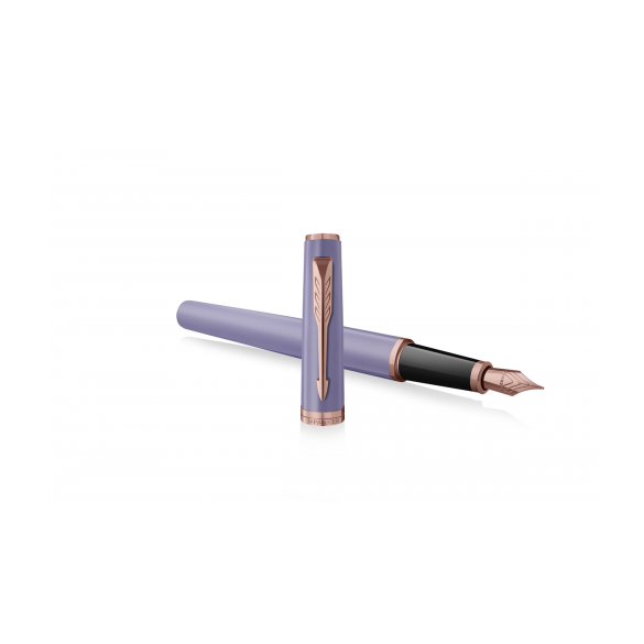 Pióro wieczne Parker Meridian Lilac PGT, liliowe, wykończenia w kolorze różowego złota