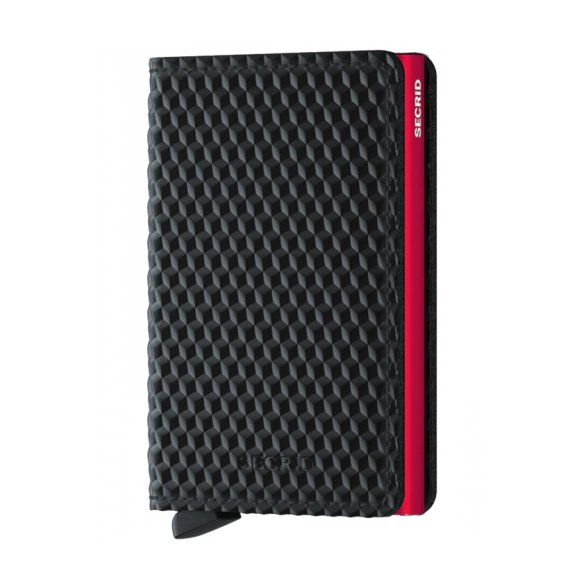 PORTFEL SECRID RFID SLIMWALLET CUBIC BLACK-RED