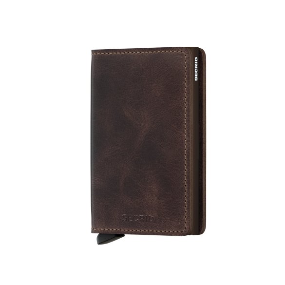 PORTFEL SECRID RFID SLIMWALLET VINTAGE CHOCOLATE