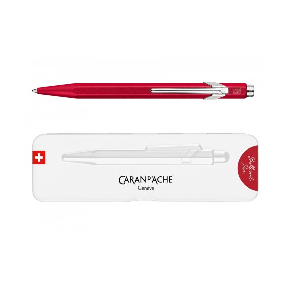 DŁUGOPIS CARAN D'ACHE 849 COLORMAT-X CZERWONY W PUDEŁKU