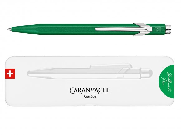 DŁUGOPIS CARAN D'ACHE 849 COLORMAT-X ZIELONY W PUDEŁKU