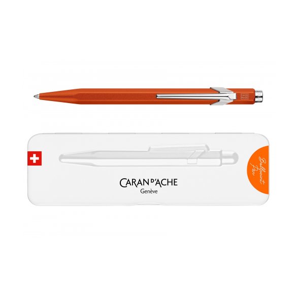 DŁUGOPIS CARAN D'ACHE 849 COLORMAT-X POMARAŃCZOWY W PUDEŁKU
