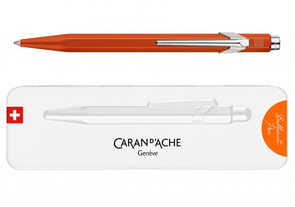 DŁUGOPIS CARAN D'ACHE 849 COLORMAT-X POMARAŃCZOWY W PUDEŁKU