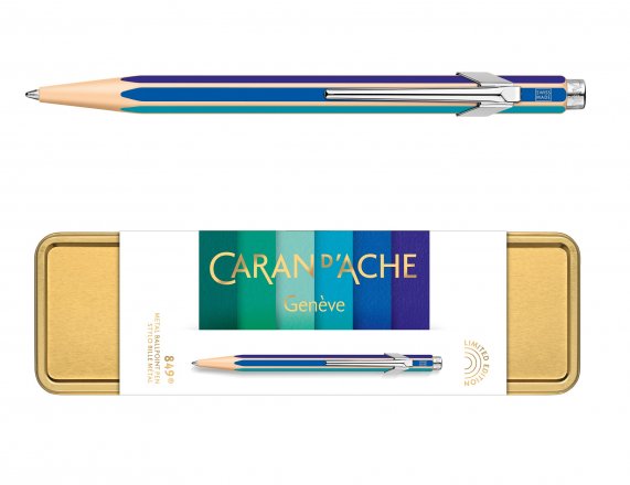 DŁUGOPIS CARAN D'ACHE 849 COLOUR TREASURE COLD RAINBOW W ZŁOTYM PUDEŁKU