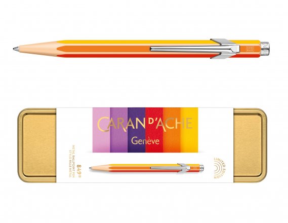 DŁUGOPIS CARAN D'ACHE 849 COLOUR TREASURE WARM RAINBOW W ZŁOTYM PUDEŁKU