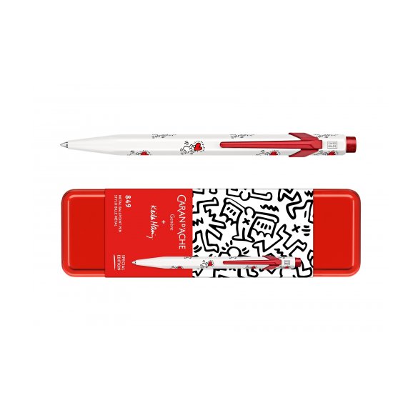 DŁUGOPIS CARAN D'ACHE 849 KEITH HARING EDYCJA SPECJALNA BIAŁY