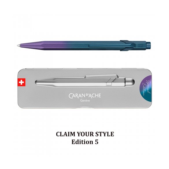 DŁUGOPIS CARAN D'ACHE 849 CLAIM YOUR STYLE 5 PURPLE OCEAN EDYCJA LIMITOWANA 