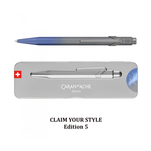 DŁUGOPIS CARAN D'ACHE 849 CLAIM YOUR STYLE 5 STORMY BLUE EDYCJA LIMITOWANA 
