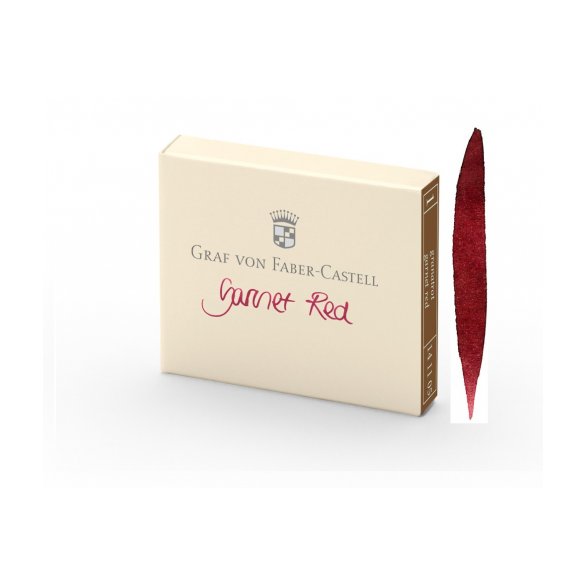 NABOJE GRAF VON FABER-CASTELL GARNET RED 6SZT.