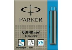NABOJE PARKER MINI TURKUSOWE