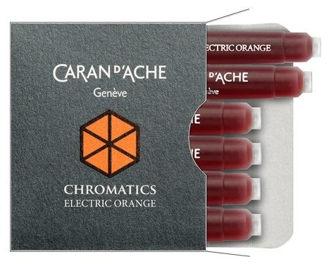 NABOJE CARAN D'ACHE CHROMATICS ELECTRIC ORANGE