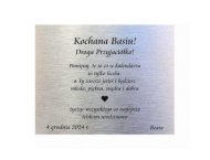 Laserowy Grawer na tabliczce z laminatu w kolorze srebrnym