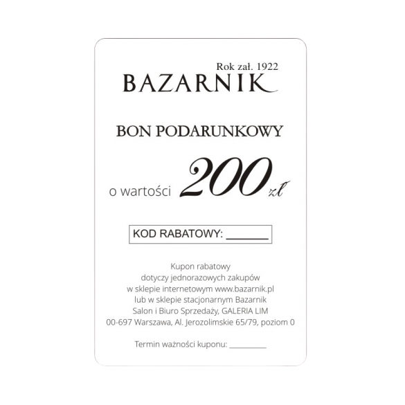 Karta Upominkowa 200 zł