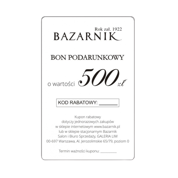 Karta Upominkowa 500 zł